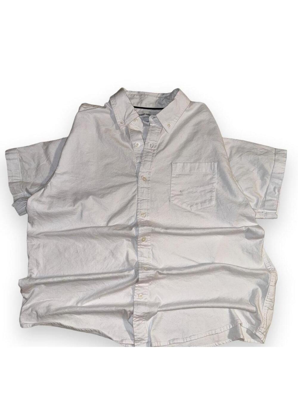 Amazon Essentials Men's White button down shirt